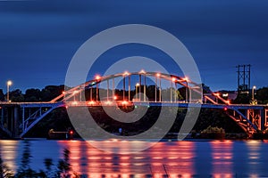 Ozark, Arkansas Bridge at Night