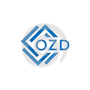 OZD letter logo design on white background. OZD creative circle letter logo