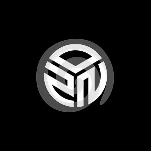 OZN letter logo design on black background. OZN creative initials letter logo concept. OZN letter design