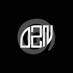OZN letter logo design on BLACK background. OZN creative initials letter logo concept. OZN letter design