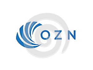 OZN letter logo design on white background. OZN creative circle letter logo concept. OZN letter design