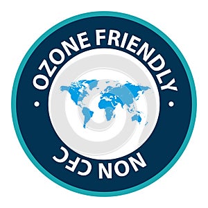 ozone friendly non cfc stamp on white