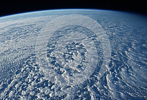 Ozone holes in the atmosphere from space.  Elements of this image were furnished by NASA photo