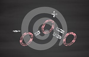 Ozone (trioxygen, O3) molecule