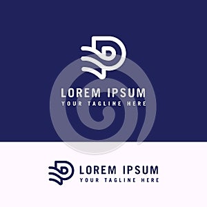 P abstract vector logo monogram template concept