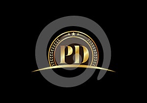 P D, PD Initial Letter Logo design vector template, Graphic Alphabet Symbol for Corporate Business Identity