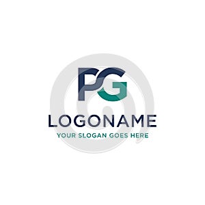 P an G letter logo icon, infinity PG letter logo icon vector template