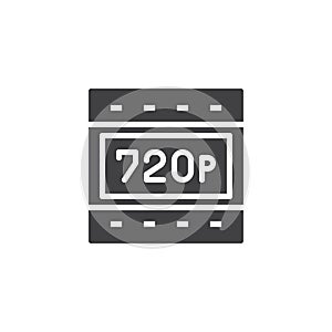 720p HD resolution vector icon photo