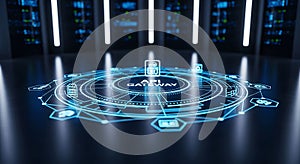 A P I Gateway Interface Blue Digital Technology Server Room