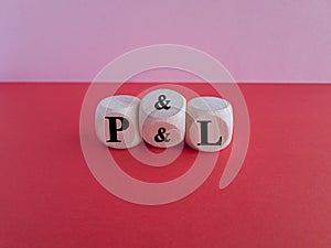 P and L profit and loss symbol.