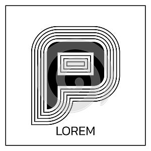 P letter logo design.