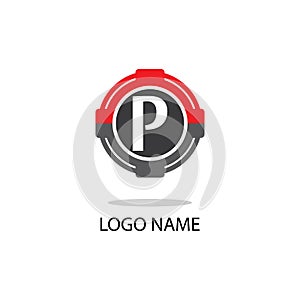 P letter logo symbol modern business