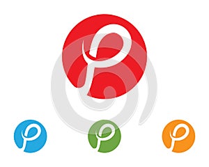 P logo Business corporate letter design vector