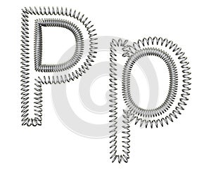 The P of a metal spring