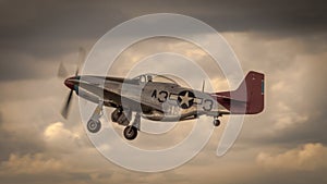 P51 Mustang in flight