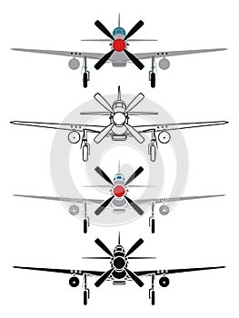 P51 Mustang in front view