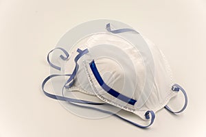 P2 N95 disposable respirator mask suitable to protect from bushfire smoke haze particles PM2.5, coronavirus, COVID-19 photo