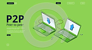 P2P network, peer to peer connection banner