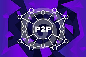 p2p, peer-to-peer network vector design