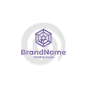 P Spider webs Logo Design Vector