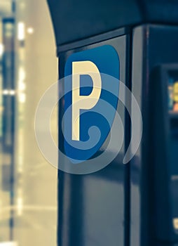 Car parking machine sign