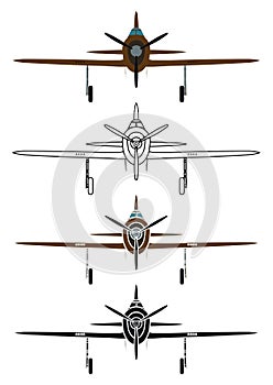 P47 Thunderbolt in front view