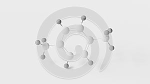 p-xylene molecule 3d, molecular structure, ball and stick model, structural chemical formula para-xylene