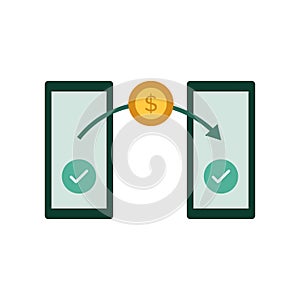 P2P payment method isolated icon