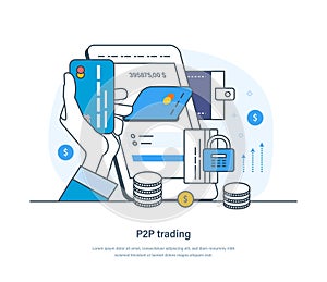 P2P trading, ?rypto currency exchange bitcoin financial technology