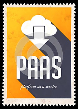 PAAS Concept on Yellow Color in Flat Design.