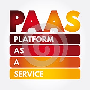 PAAS - Platform as a service acronym, technology concept background