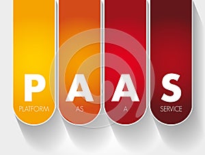 PAAS - Platform as a service acronym, technology concept background