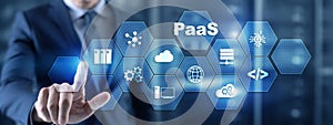 PaaS Platform as a service. Cloud computing services concept