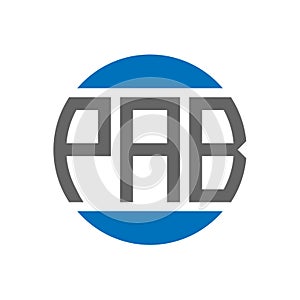 PAB letter logo design on white background. PAB creative initials circle logo concept. PAB letter design