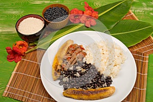 Pabellon criollo and ingredients photo