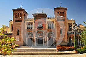 Pabellon Mudejar Museo de Artes y Costumbres Populares, Plaza de America, Parc De Maria Luisa, Seville, Spain