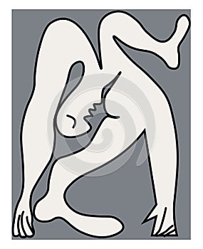 Pablo Picasso Acrobat, illustration, vector photo