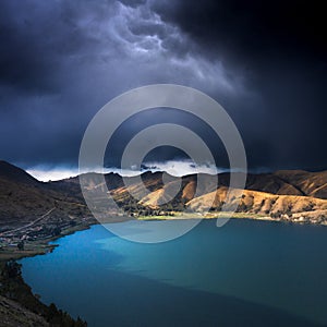 Paca lake in Junin, Peru photo