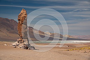 Stone formation of Pacana Monks in Atacama Desert photo