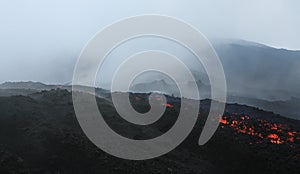 Pacaya lava flow near Antigua, Guatemala