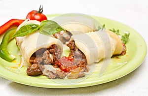 Paccheri ( canelloni ) pasta tubes