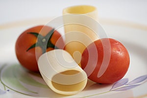 Paccheri at the fresh tomato sauce