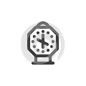 Pace clock line icon