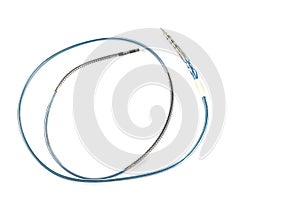 Pacemaker activation cable isolated on white background. Heart battery. Pacemaker cable