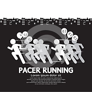Pacer Running With Balloons Symbol photo