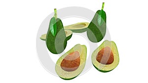 paces avocado on white background