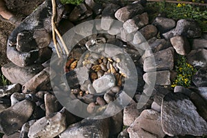 Pachamanca ceremony in Peru. photo