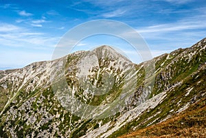 Pachola peak on Rohace mountain group in Western Tatras mountains in Slovakia