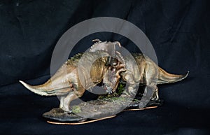 Pachyrhinosaurus dinosaur in the dark