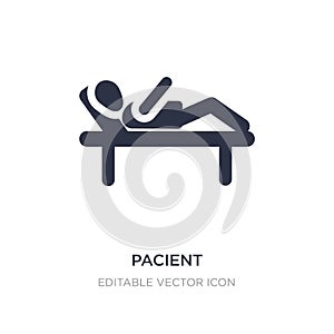 pacient icon on white background. Simple element illustration from People concept